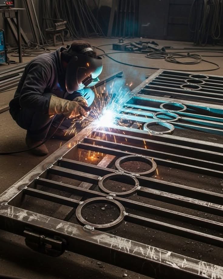 Trabajo de herrería y soldadura para fabricación de estructura metálica en Guatemala